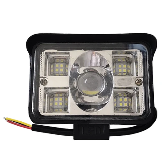 LED de conducción ,blanco + amarillo, cuadrado DC 9-80V (22809)