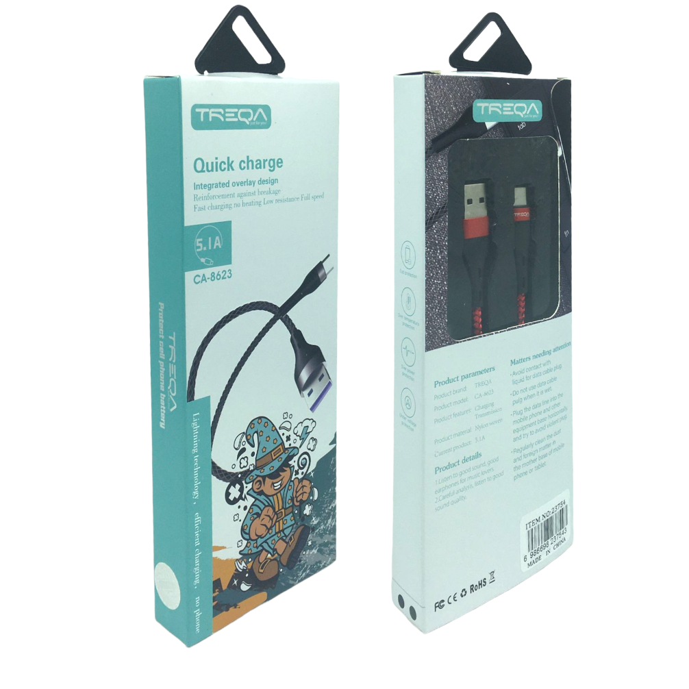 CABLE TIPO C CORDÓN TREQA 5.1A (23754)