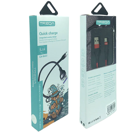 CABLE TIPO C CORDÓN TREQA 5.1A (23754)