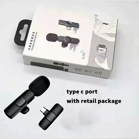 Micrófono lavalier inalámbrico portátil, entrada  TIPO C (23824)