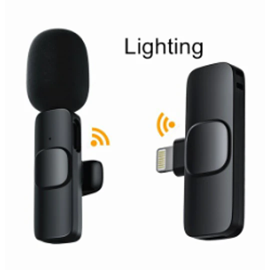 Micrófono lavalier inalámbrico portátil, entrada  lightning (23825)