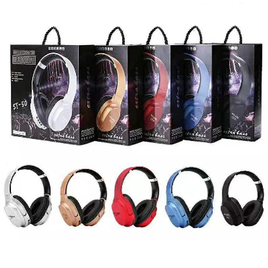 Audifonos Vincha Bluetooth ST-50, TF/FM (21768)