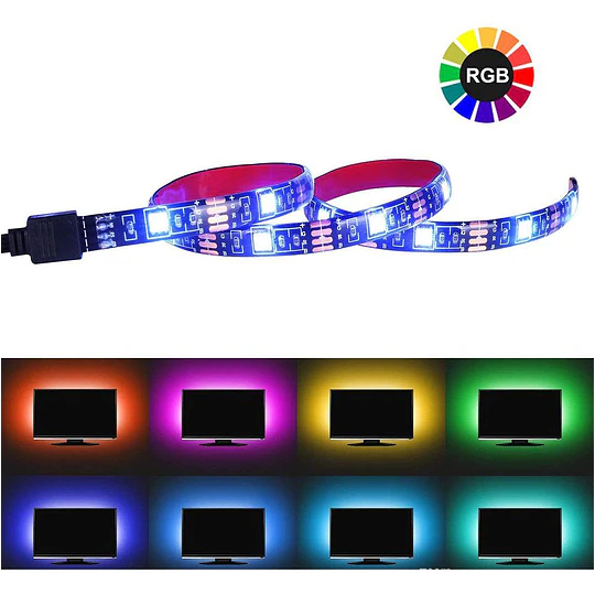Tira de luces LED para TV,  Bluetooth, USB, 5050 (22713)