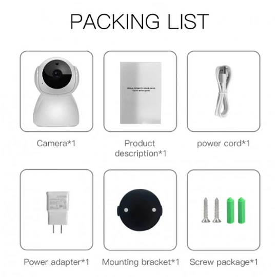 Cámara de vídeo V380, 1080 WiFi IP (22145)
