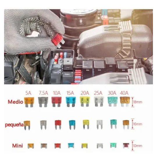 Kit 300 Piezas Fusibles Auto Automotriz Todos Tamaños+ Caja (23878)
