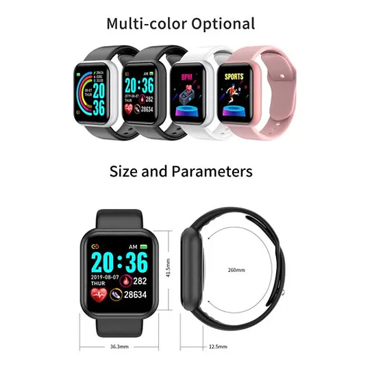 Reloj Inteligente  Smartwatch Y68/ D20 Resistente Al Agua 