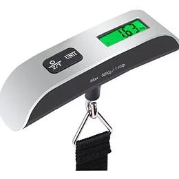 Bascula Digital Colgante Portatil, Balanza De Peso Para Equipaje 50 kl a 110 lb 