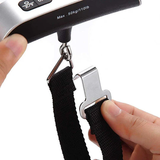 Bascula Digital Colgante Portatil, Balanza De Peso Para Equipaje 50 kl a 110 lb 