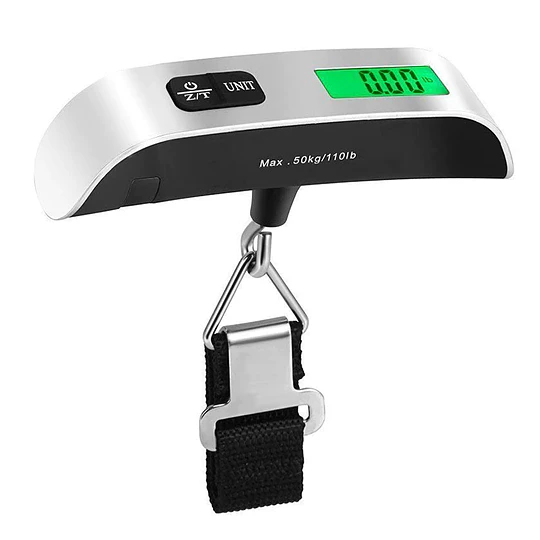 Bascula Digital Colgante Portatil, Balanza De Peso Para Equipaje 50 kl a 110 lb 