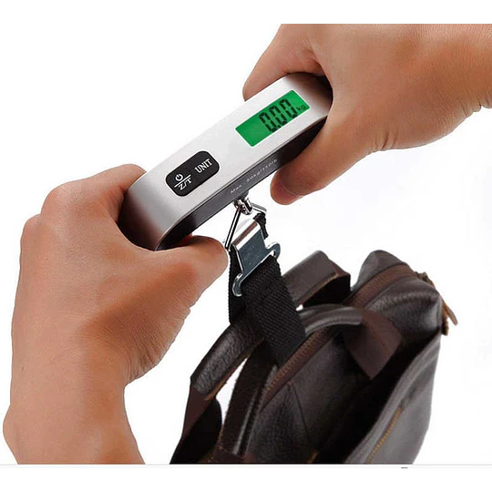 Bascula Digital Colgante Portatil, Balanza De Peso Para Equipaje 50 kl a 110 lb 