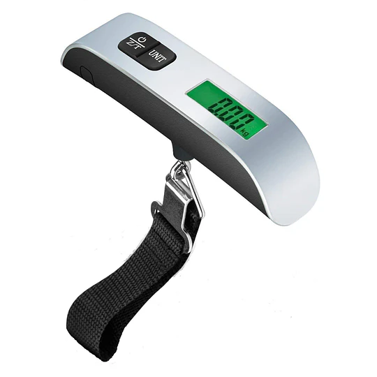 Bascula Digital Colgante Portatil, Balanza De Peso Para Equipaje 50 kl a 110 lb 