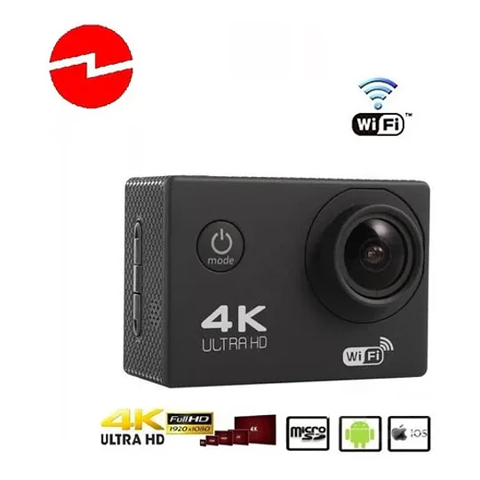 Camara Deportiva Accion 4k Ultra Hd Wifi Sumergible 30m