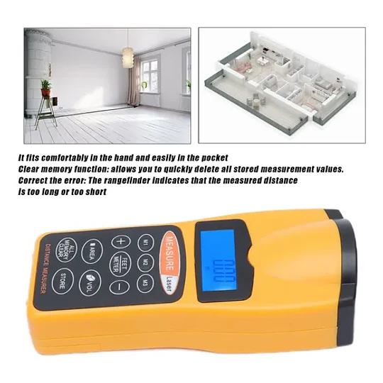 Medidor De Distancia Medir Alcance Láser Ultrasónico Portáti