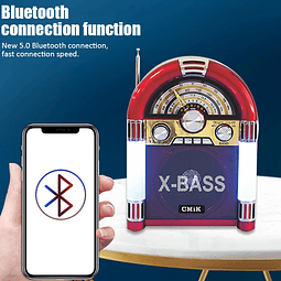 Radio Rockola Retro Grande Fm, Bluetooth, Usb, Sd, Audio Pro