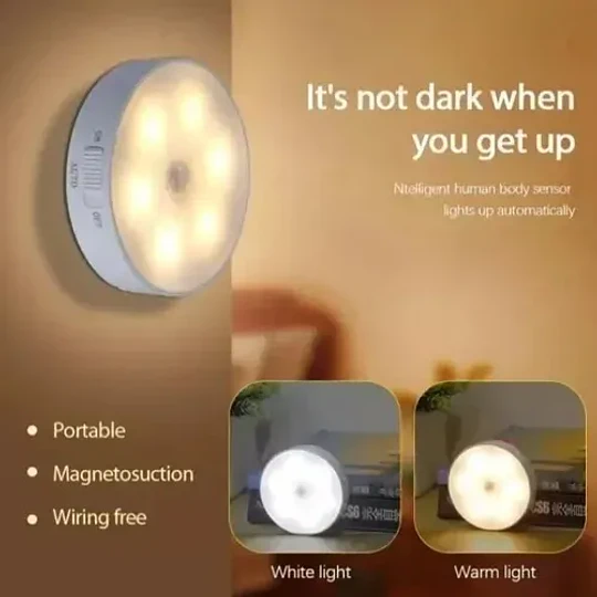 Lámpara Luz Led Sensor De Movimiento Recargable Usb