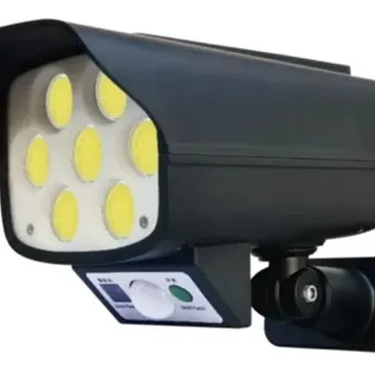 Lampara Foco Solar 77 Led Falsa Camara Seguridad Sensor