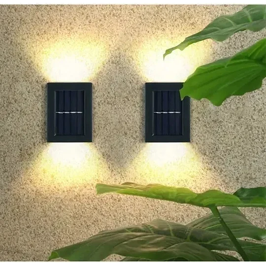 Focos Muro Aplique Led Solar Jardín Exterior Ip68