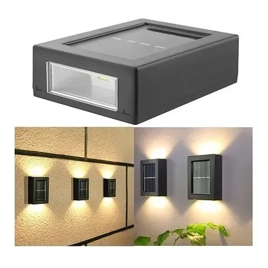 Focos Muro Aplique Led Solar Jardín Exterior Ip68