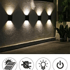 Focos Muro Aplique Led Solar Jardín Exterior Ip68