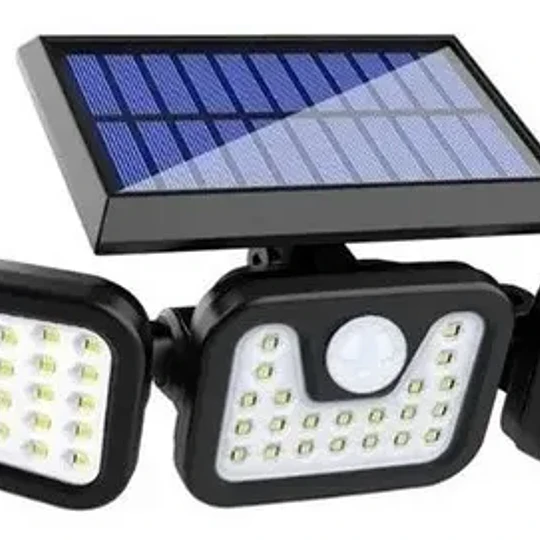 Foco Solar Triple Aplique Pared Sensor Movimiento