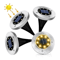 Pack X4 Luz Led Solar Con Estaca Exterior Jardin