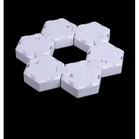 Set De 6 Luces Hexagonales Led Rgb + Control Remoto