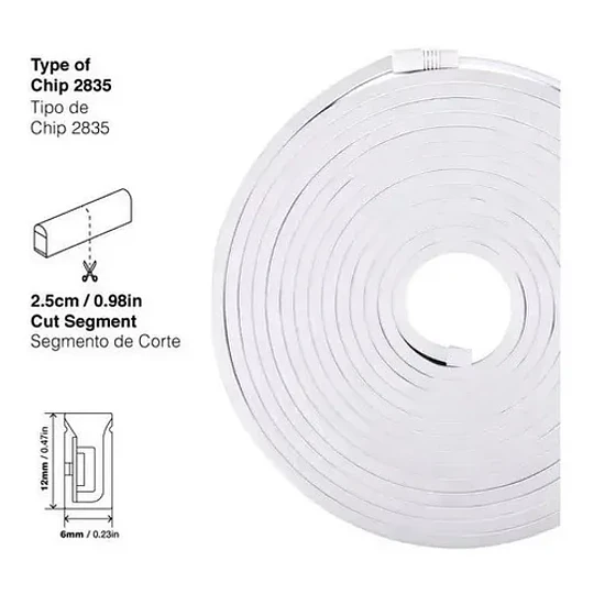Rollo Tira Luz Neon Flexible 15m