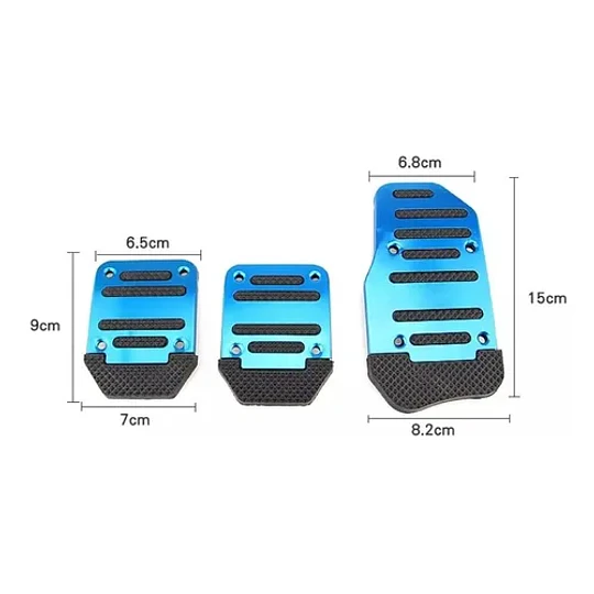 Set Pedales Deportivo Metálico + Antideslizante De Clip Auto
