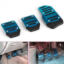 Set Pedales Deportivo Metálico + Antideslizante De Clip Auto