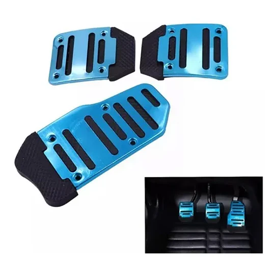 Set Pedales Deportivo Metálico + Antideslizante De Clip Auto