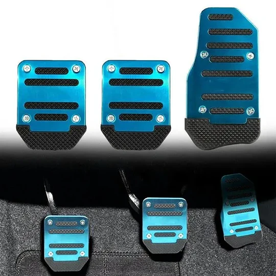 Set Pedales Deportivo Metálico + Antideslizante De Clip Auto