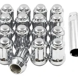 Set 16 Tuercas Estriada Seguridad De 6 Caras + Llave M12x1.5