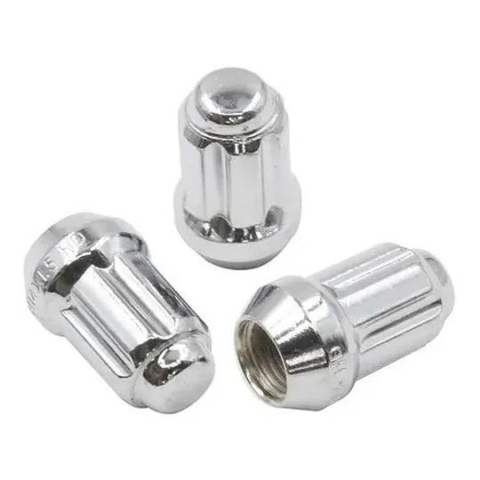 Set 16 Tuercas Estriada Seguridad De 6 Caras + Llave M12x1.5