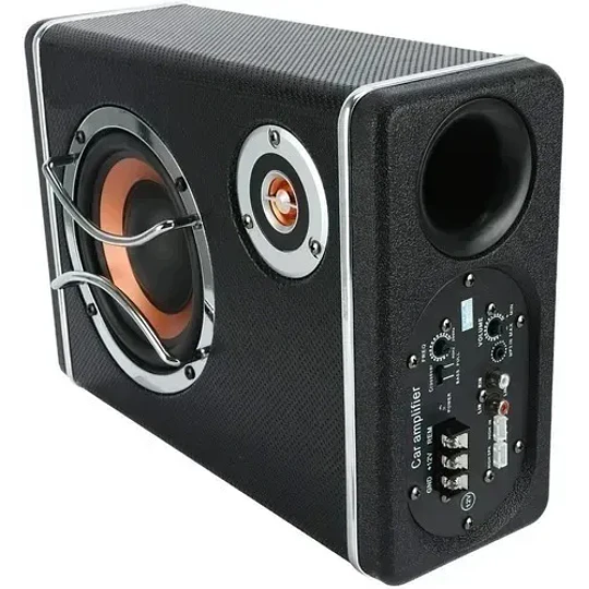 Subwoofer Plano Amplificador Parlante + Kit Instalación 12v