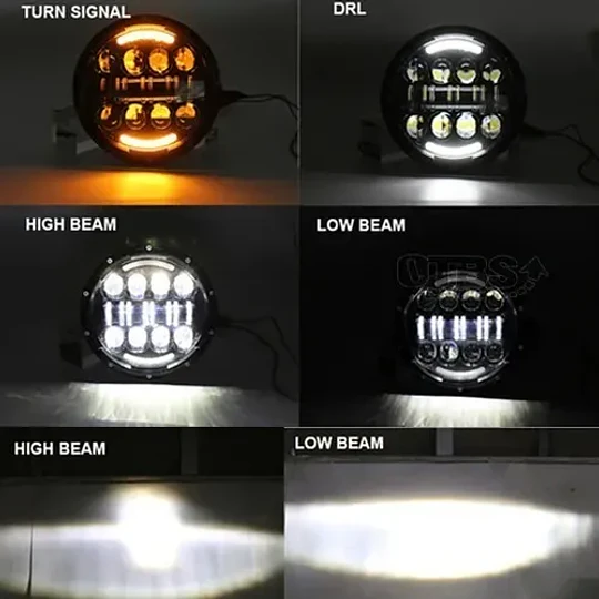 Faro De Auto Moto 7 Pulgadas Redondo Led Conduccion