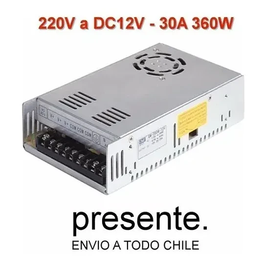 Fuente De Poder Switching 12v 30a Transformador 360w 20775
