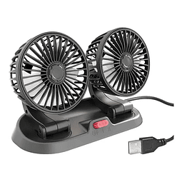Mini Ventilador Usb Doble Sobremesa 5 Aspas Portatil Auto