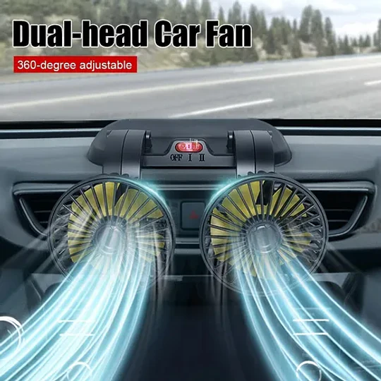 Mini Ventilador Usb Doble Sobremesa 5 Aspas Portatil Auto