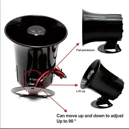 Sirena Bocina Tres Tonos 12v 30w Para Autos, Camiones Y Moto