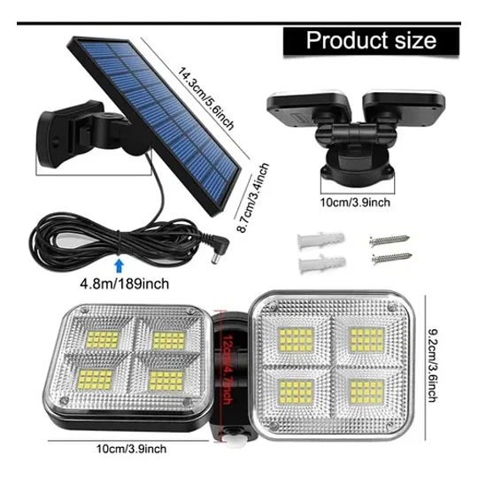 Luces Solares Para Interior Y Exterior 20w
