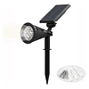 Foco Solar Farol Led Panel Solar Estaca Tierra Jardín Pared