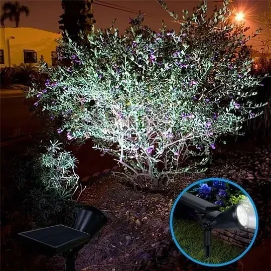 Foco Solar Farol Led Panel Solar Estaca Tierra Jardín Pared