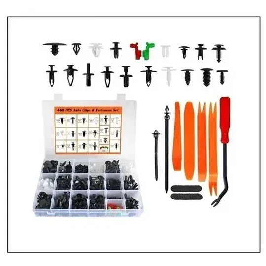 Kit 420 Clip Broche Retencion Plastico Auto Lata Tapabarro
