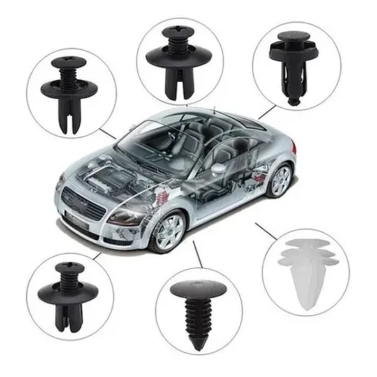 Kit 420 Clip Broche Retencion Plastico Auto Lata Tapabarro