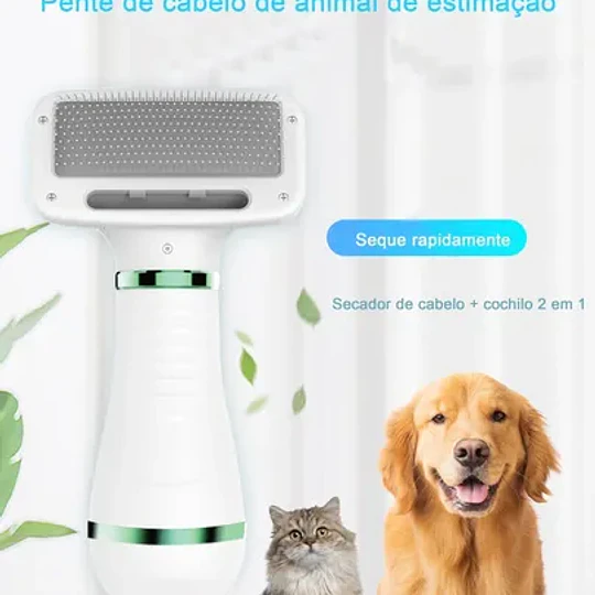 Cepillo Secador Quita Pelos Mascotas Perro Gato Saca Pelusas