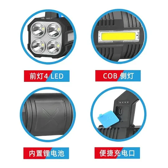 Linterna Portátil De Luz Lateral Multifuncion Luz Led 4n 1