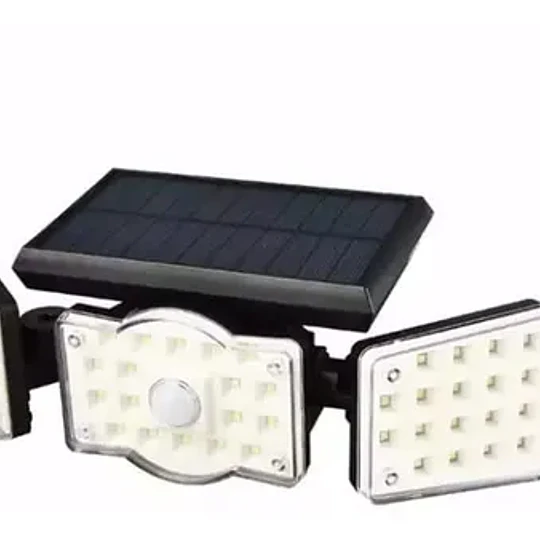Foco Solar 3 Cabezas Con Sensor- Cod 22005