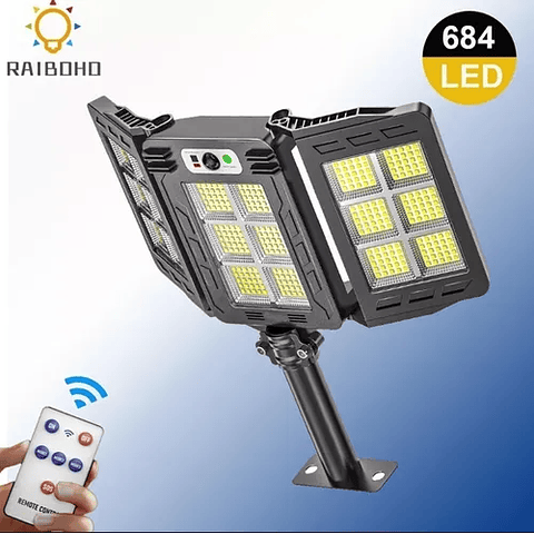 Focos Solar Led Exterior Tres Partes