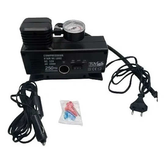Compresor De Aire 250psi Doble Uso 12v Y 220v Auto Casa (22159)