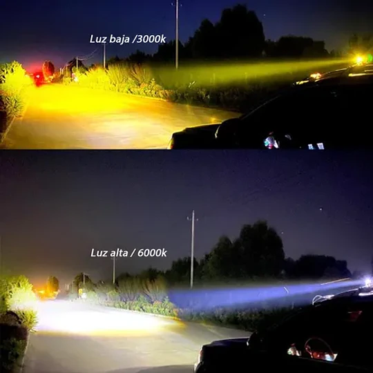 2 Focos Luces Lupa Auxiliares Bicolor Niebla Jeep 4x4